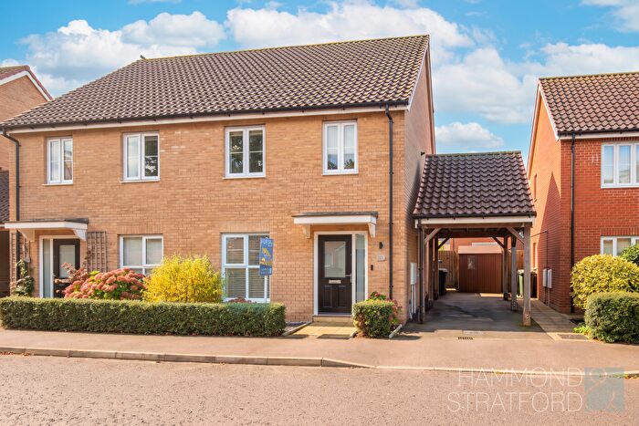 3 Bedroom Semi-Detached House For Sale In Barbastelle Crescent, Hethersett, NR9