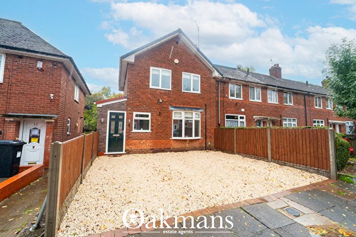 2 Bedroom End Of Terrace House For Sale In Burnel Road, Birmingham, B29