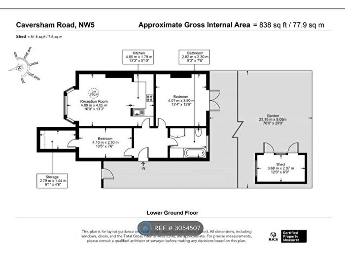 2 Bedroom Flat To Rent In Caversham Road, London, NW5